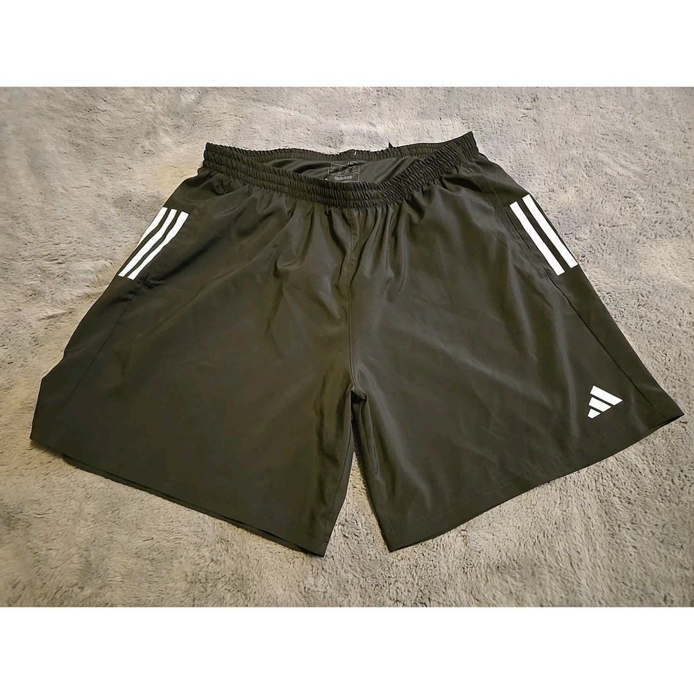 Adidas Mens XL Black Training Shorts 7" Inseam AEROREADY Workout Pockets Gym XL